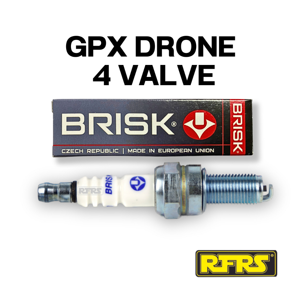 หัวเทียน BRISK COPPER RACING และ VANZ แกนทองแดง GPX DRONE 4 VALVE Spark Plug (C01RA) รองรับทุกน้ำมัน
