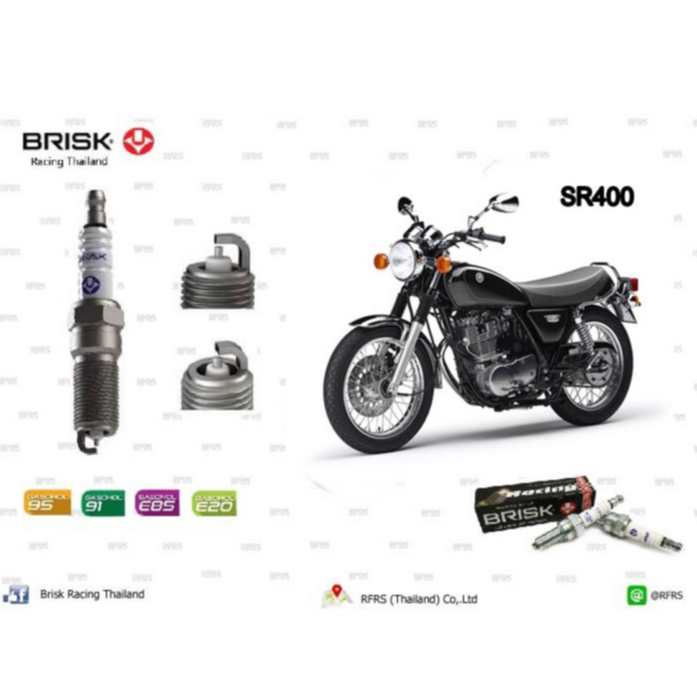 หัวเทียน BRISK COPPER RACING แกนทองแดง YAMAHA SR400 Spark Plug (C41L) รองรับทุกน้ำมัน Made in EU